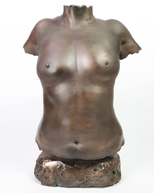 borstbeeld bij borstkanker en met bodycasting een afdruk gemaakt