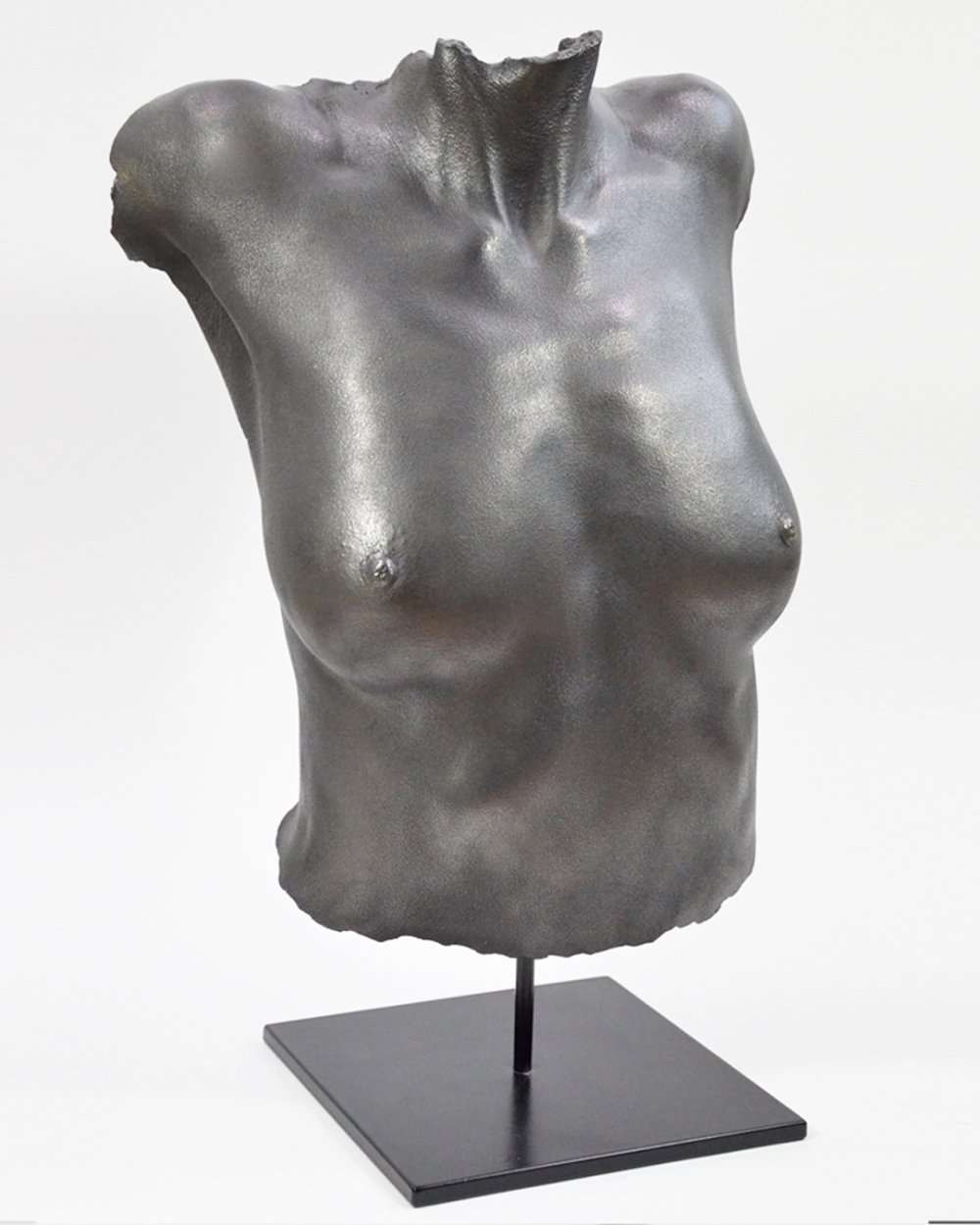 Bodycasting afdruk van de borsten gemaakt in relatie tot borstkanker en borstamputatie